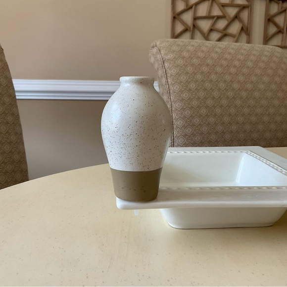 Speckled Bud Vase Platter Decoration 💐 - Picture 3 of 6